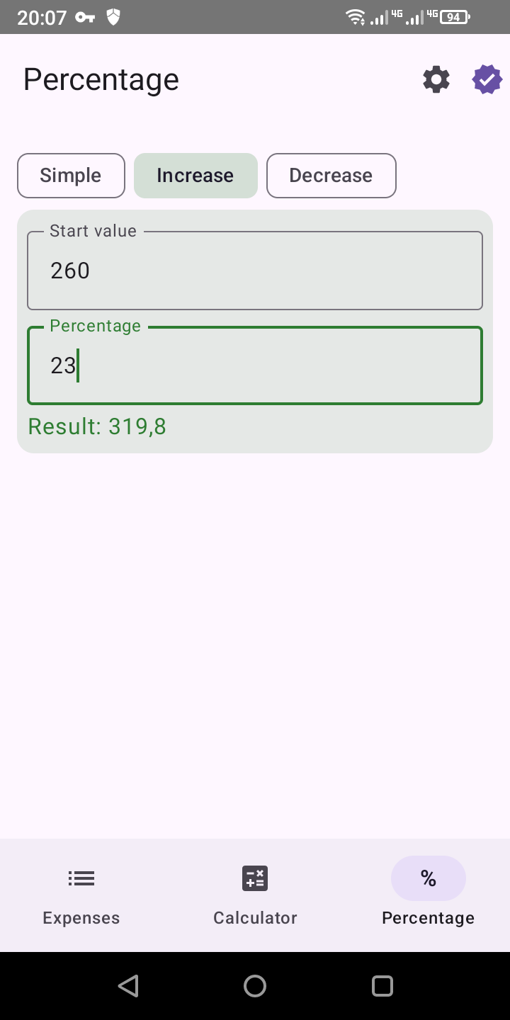 Percent tool